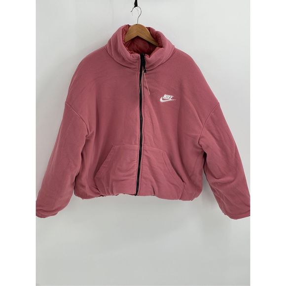 Nike Jacket Puffer Therma Repel Women's Size XXL Pink Reversible Loose Fit‎ New - Picture 10 of 13